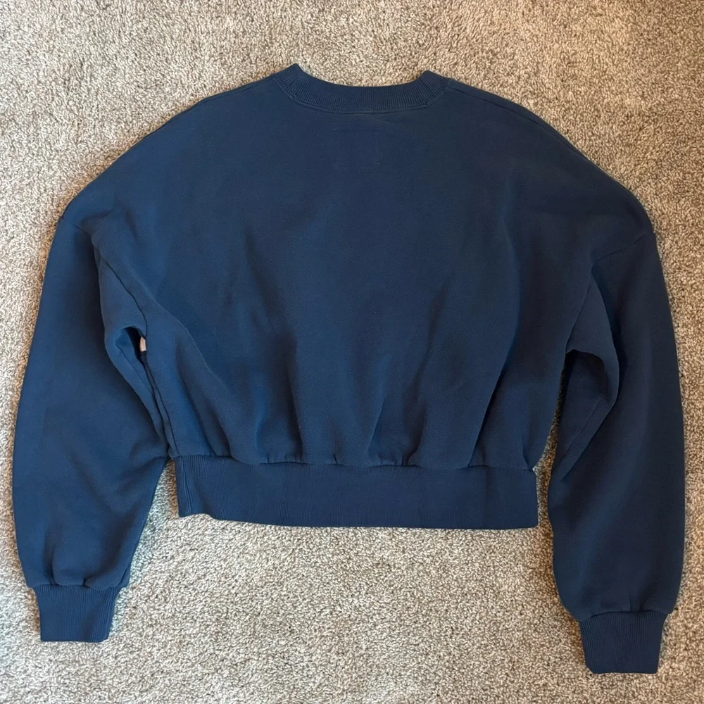 Abercrombie & Fitch Navy Crew Neck Sweatshirt - Picture 3 of 3
